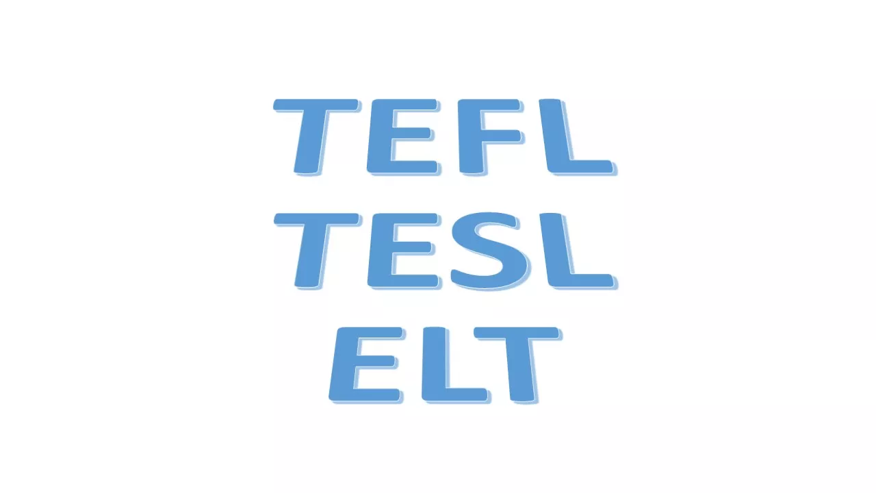 TEFL acronyms