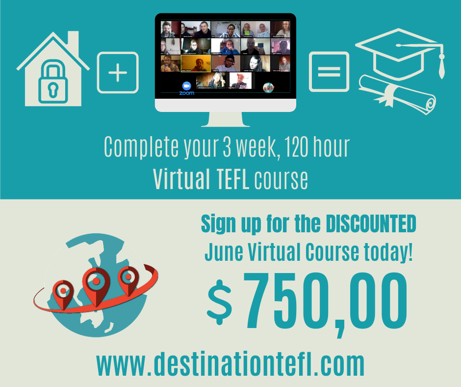 120-hour VIRTUAL TEFL course