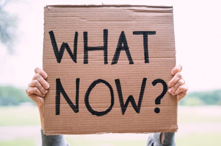 What now sign