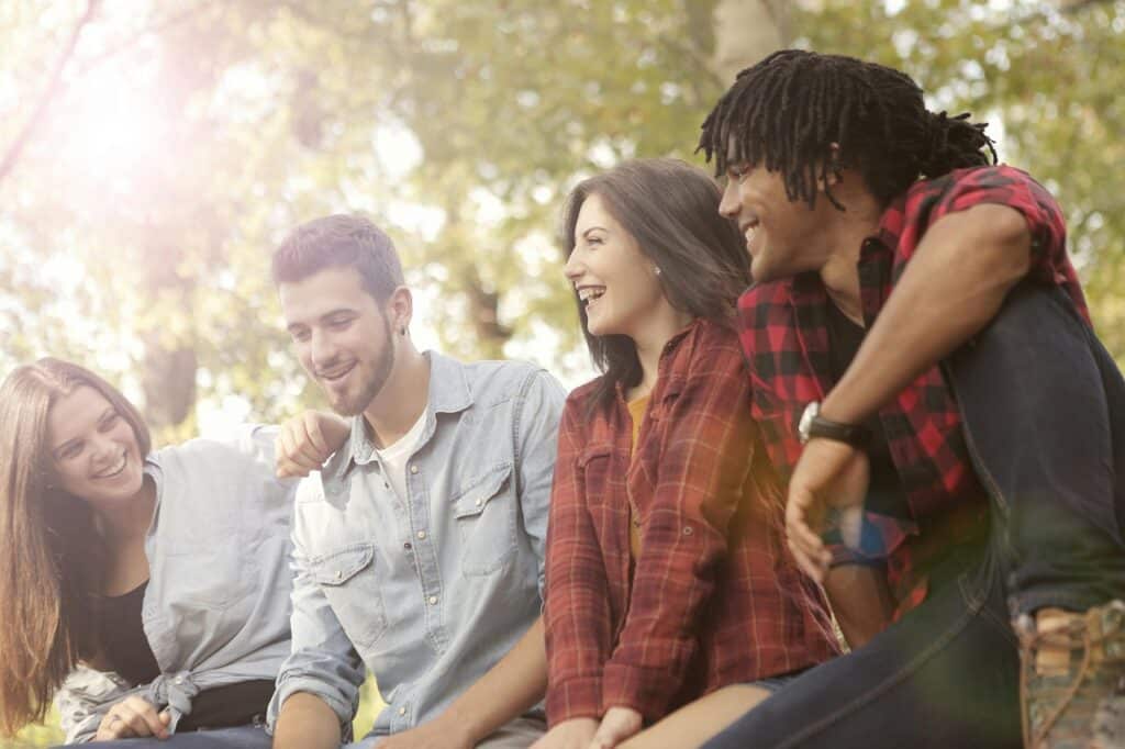 People laughing together