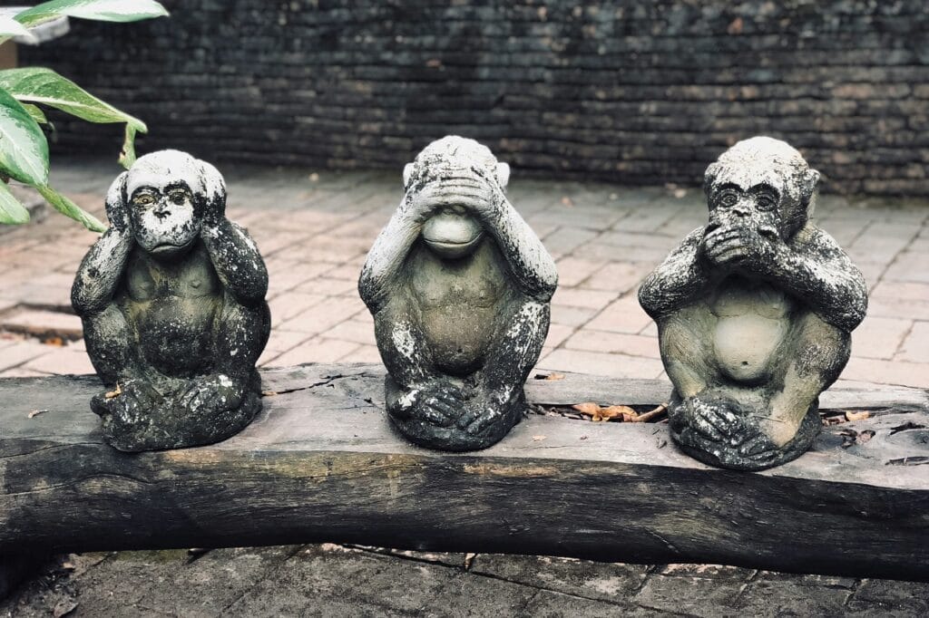 See no evil, hear no evil, speak no evil