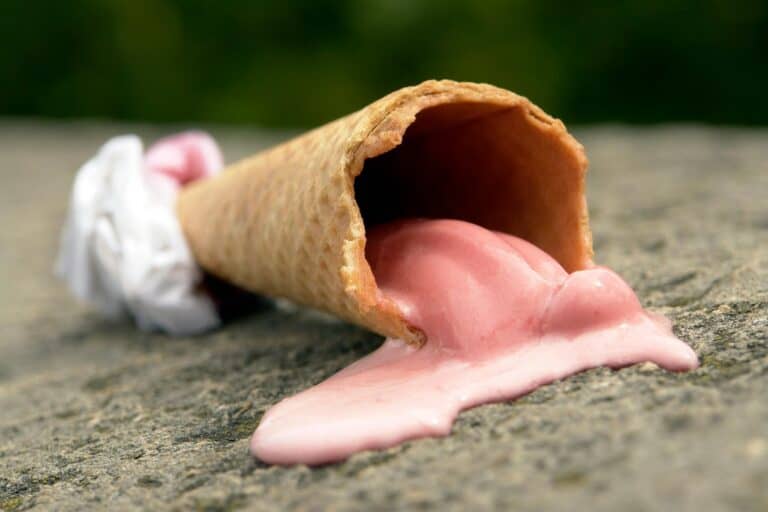 Dropped ice cream
