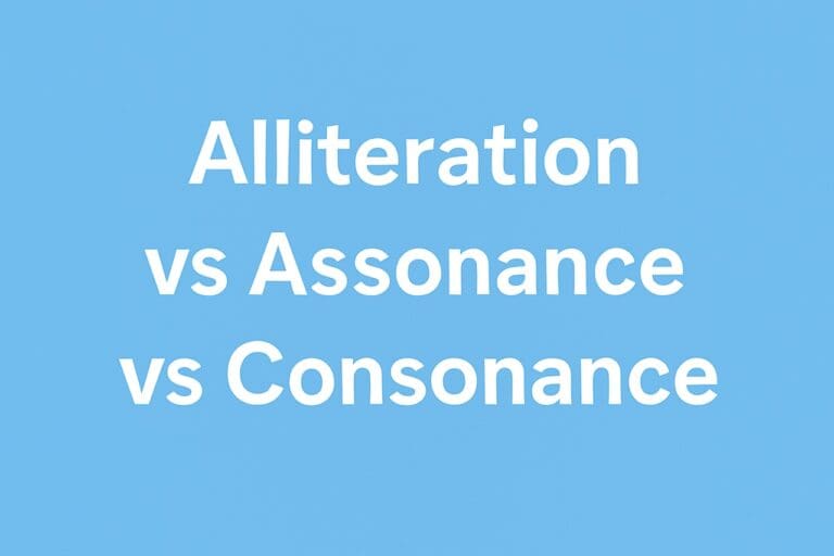 Alliteration vs assonance vs consonance
