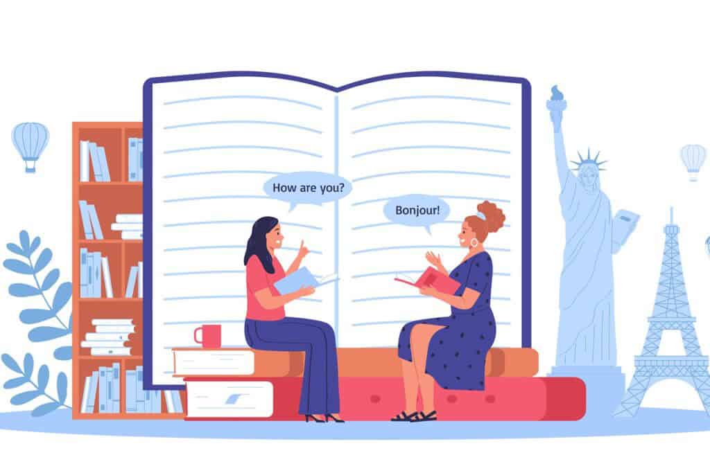 English teaching job in France illustration