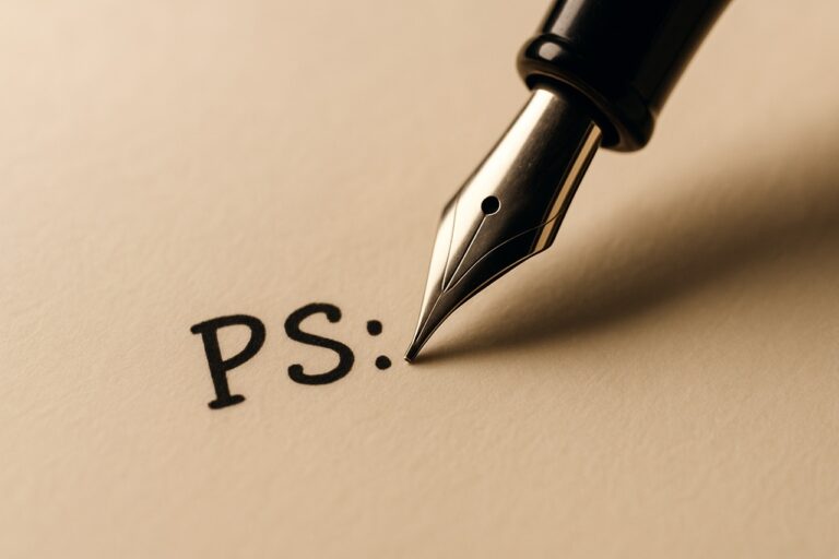 PS on letter